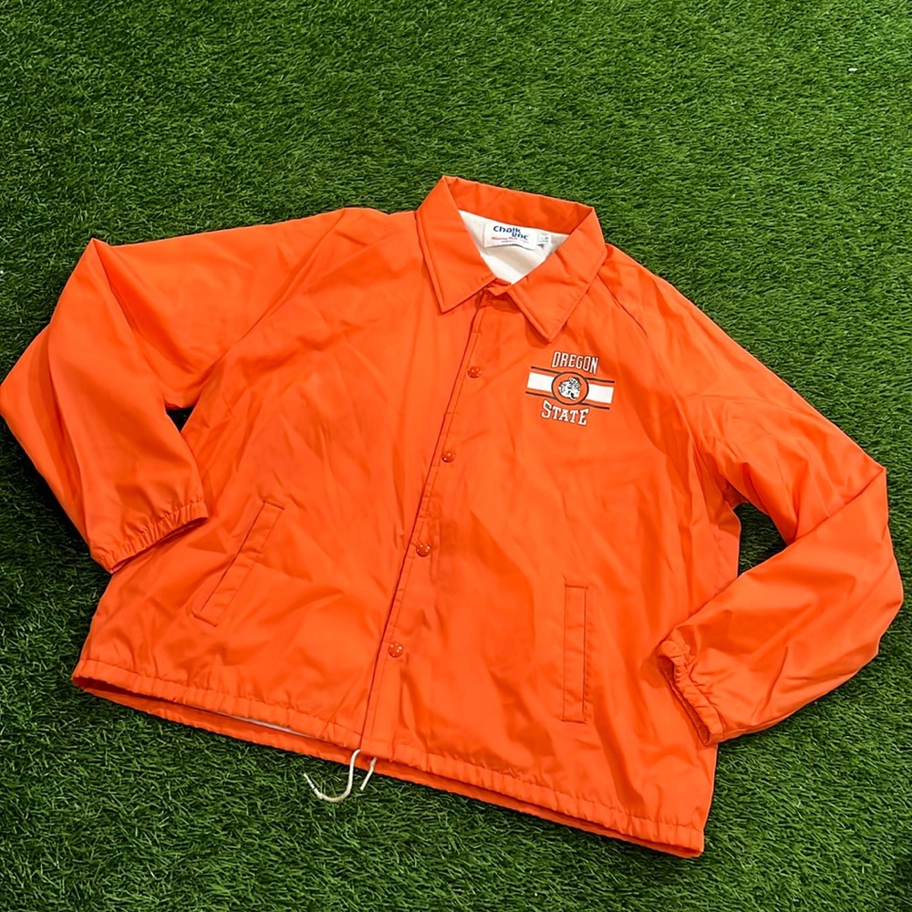 Vintagee Chalk Line Snap Up Jacket- Oregon State Beavers